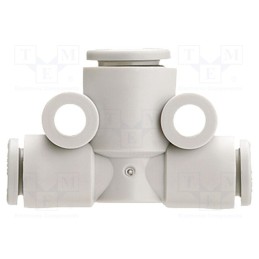 1 pcs x SMC-KQ2T23-00A - Tee fitting, plug-in, -1÷10bar, polypropylene, -5÷60°C