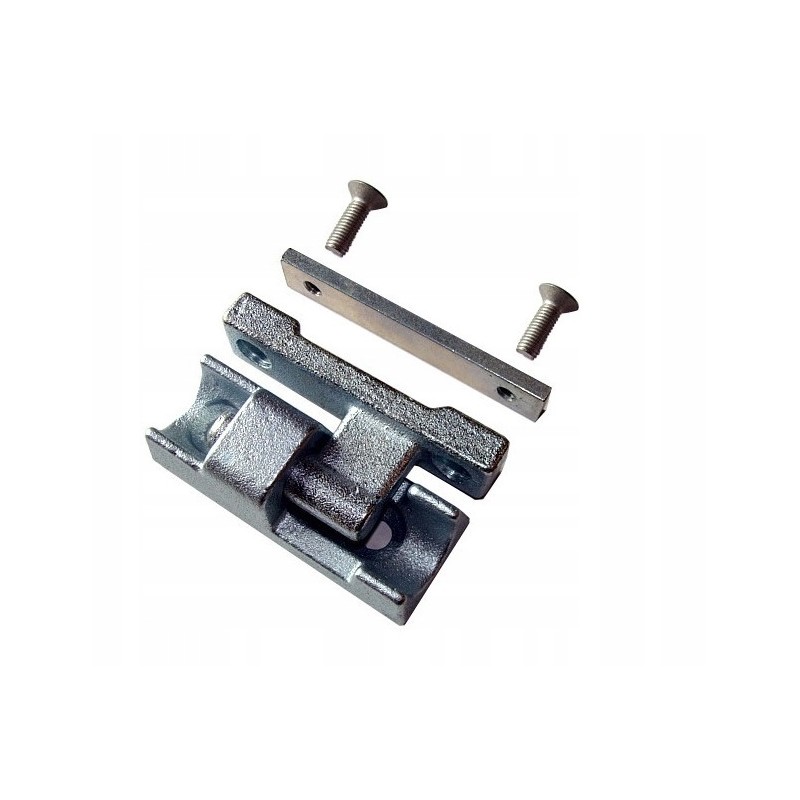 Aluminum side wall hinge L100, set with washers and screws