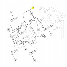 Water pump with seal JCB crawler excavator CVA