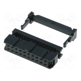 2 pcs x Amphenol Communications Solutions - T812120A101CEU - Plug, IDC, female, PIN: 20, with cable clamp, IDC, for ribbon cable