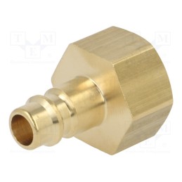 1 pcs x PNEUMAT-ES 12 NI - Quick connection coupling, 0÷35bar, brass, 35mm, 1000l/min