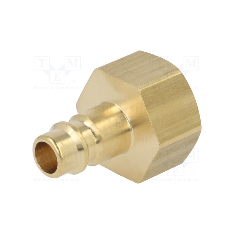 1 pcs x PNEUMAT-ES 12 NI - Quick connection coupling, 0÷35bar, brass, 35mm, 1000l/min