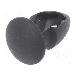 10 pcs x KEYSTONE - 3320 - Rivet, polyamide, Rivet diam: 4.8mm, L.rivet: 3.2mm, black, UL94V-2