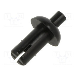 10 pcs x DREMEC - 8G406V20341 - Rivet, polyamide, L.rivet: 10mm, Panel cutout diam: 5.1mm, black