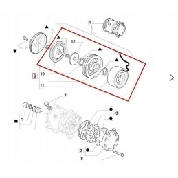 Air conditioning clutch new holland case 82025343 cn