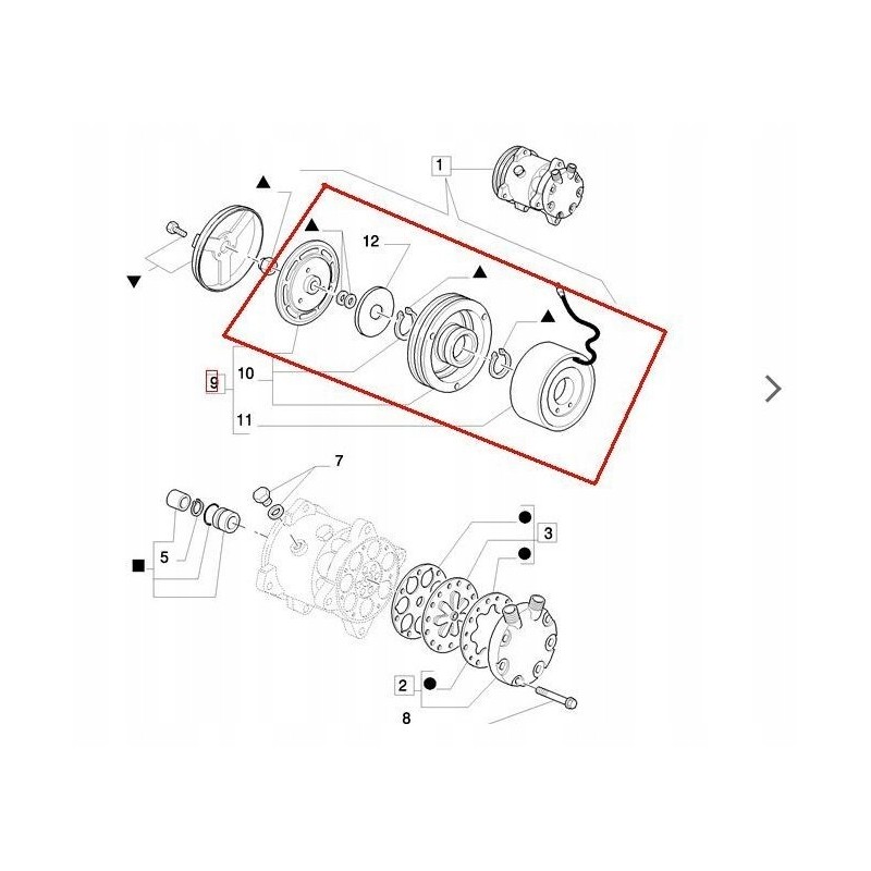 Air conditioning clutch new holland case 82025343 cn