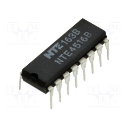 1 pcs x NTE Electronics - NTE4516B - IC: digital, binary up/down counter, Ch: 4, IN: 4, CMOS, THT, DIP16