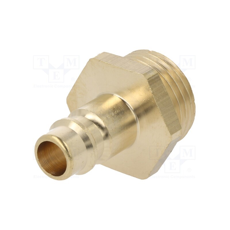 1 pcs x PNEUMAT-ES 12 NA - Quick connection coupling, 0÷35bar, brass, 35mm, 1000l/min
