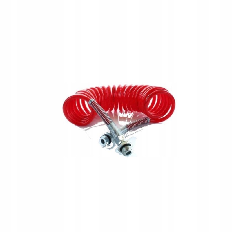 Spiral pneumatic cable m22 5 5m red