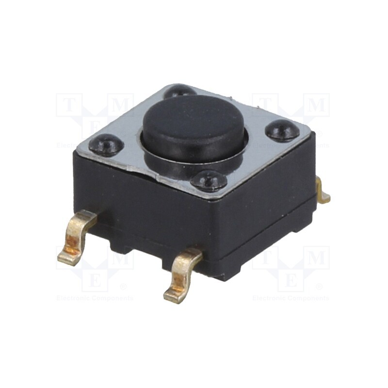 1 pcs x NKK SWITCHES - HP0315AFKP2-S - Microswitch TACT, SPST, Pos: 2, 0.1A/28VDC, 6.2x6.2x4.4mm, 4.4mm