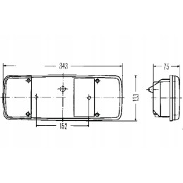Rear lamp shade LP Hella 9el 122 772 001