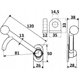 Trailer body clips 2x left, 2x right