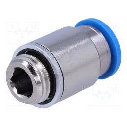 1 pcs x FESTO-186112 - Push-in fitting, straight, -0.95÷6bar, Gasket: NBR rubber, QS