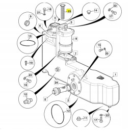 Hydraulic oil filter cva jcb mini excavator