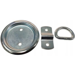 Round load securing handle, galvanized, diameter 130