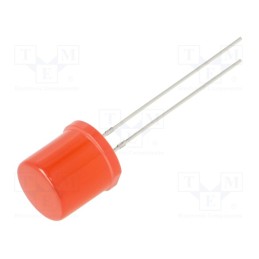 1 pcs x OPTOSUPPLY - OSR5PAA6K4A - LED, 9.7mm, red, 500÷750mcd, 180°, Front: flat, 1.8÷2.6V