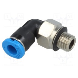 1 pcs x FESTO-186352 - Push-in fitting, threaded,angled 90°, -0.95÷6bar, Thread: M7