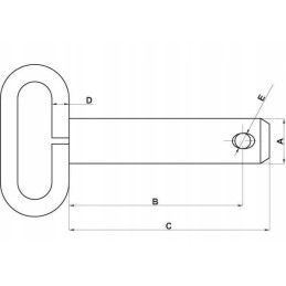 Pin with handle 19x102 mm z519098kr