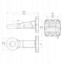 Hook screw-on eye 110x100mm fi 50mm