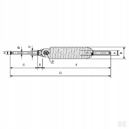 Hydraulic cylinder with spring 6 inch riv167 s