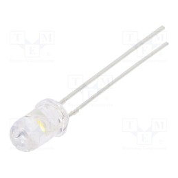1 pcs x OPTOSUPPLY - OSM55131A-VV - LED, 5mm, white warm, 5800mcd, 30°, Front: convex, 3÷15V, -30÷85°C