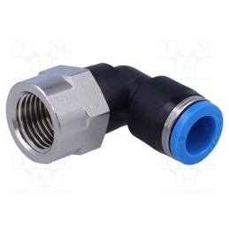 1 pcs x FESTO-153277 - Push-in fitting, angled 90°, -0.95÷6bar, Gasket: NBR rubber, QS