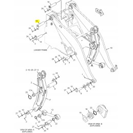 Loader arm mounting pin cat