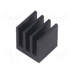 2 pcs x FISCHER ELEKTRONIK - ICKSMDK13SA - Heatsink: extruded, black, L: 13mm, W: 13.5mm, H: 15.24mm, 21.5K/W