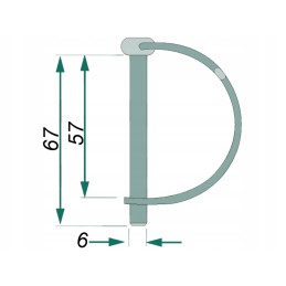 Pipe cotter securing the 6mm pin