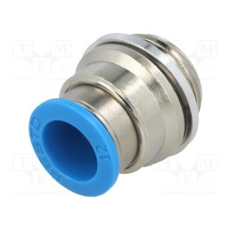 1 pcs x FESTO-186115 - Push-in fitting, threaded,straight, -0.95÷6bar, Thread: G 1/2'