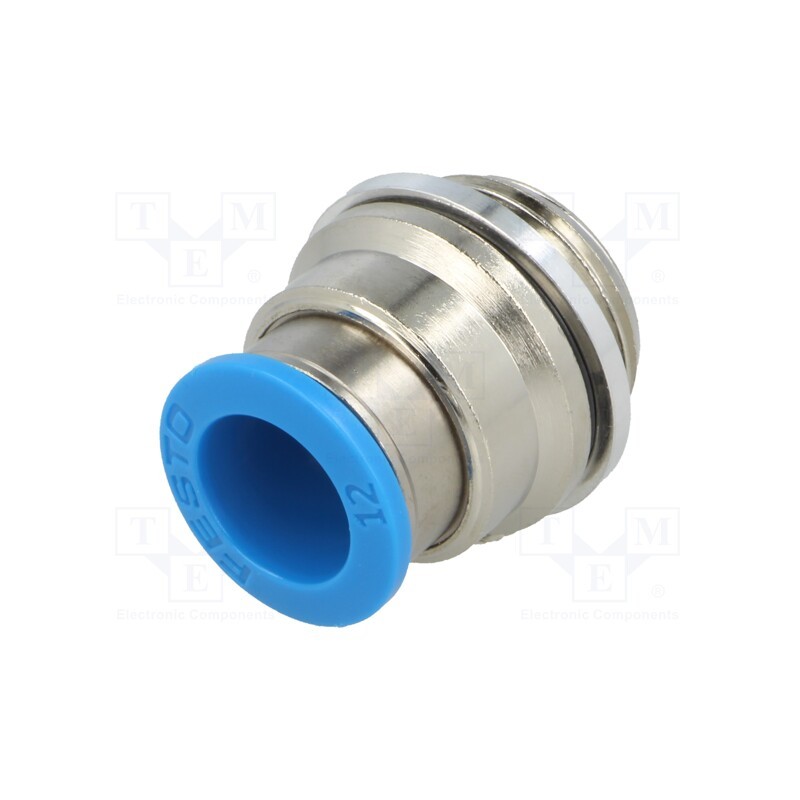 1 pcs x FESTO-186115 - Push-in fitting, threaded,straight, -0.95÷6bar, Thread: G 1/2'