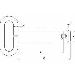 Pin with handle 28x187 mm z528183kr