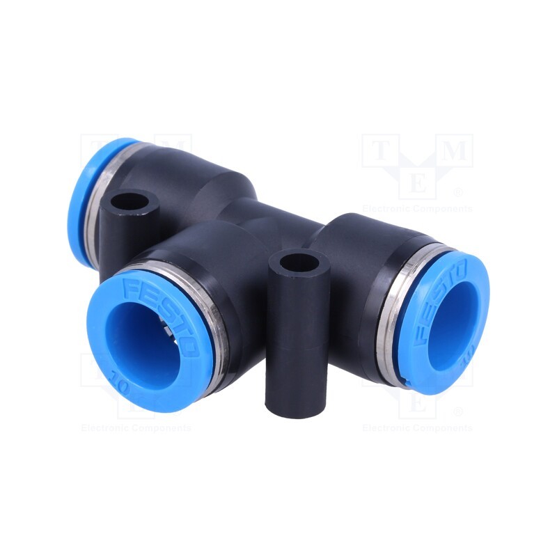 1 pcs x FESTO-153131 - Push-in fitting, straight,T-tap splitter, -0.95÷6bar, PBT, QS