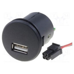 1 pcs x PER.PIC. - C0006-USB - USB power supply, USB A socket, Sup.volt: 7÷12VDC, 5V/2.1A, black