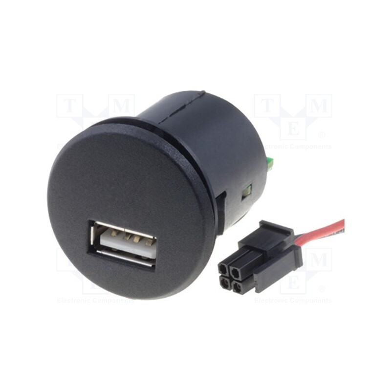 1 pcs x PER.PIC. - C0006-USB - USB power supply, USB A socket, Sup.volt: 7÷12VDC, 5V/2.1A, black
