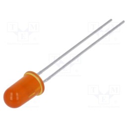 2 pcs x BROADCOM (AVAGO) - HLMP-D401 - LED, 5mm, orange, 6.1mcd, 60°, Front: convex, 1.9÷2.4V, No.of term: 2