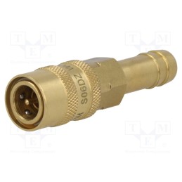 1 pcs x PNEUMAT-S06DZ WO10 - Quick connection coupling, straight,with valve, max.10bar