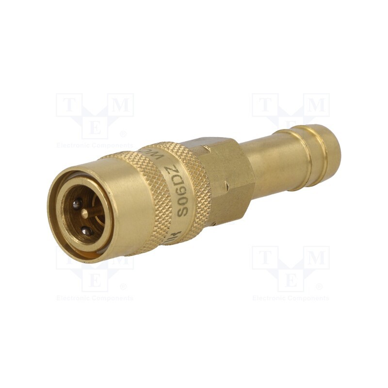 1 pcs x PNEUMAT-S06DZ WO10 - Quick connection coupling, straight,with valve, max.10bar
