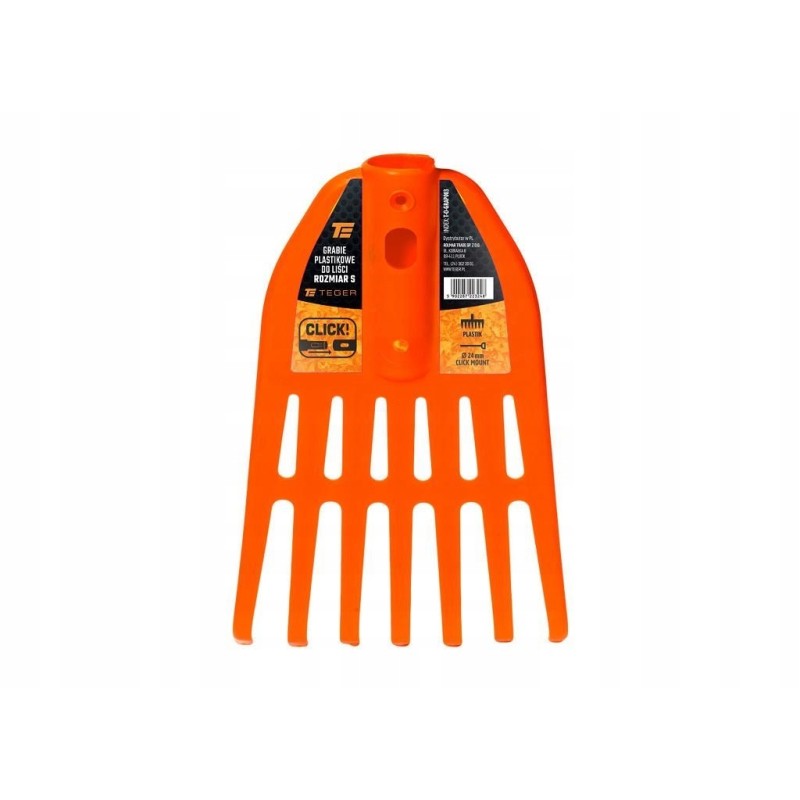 Plastic leaf rake, size S teger