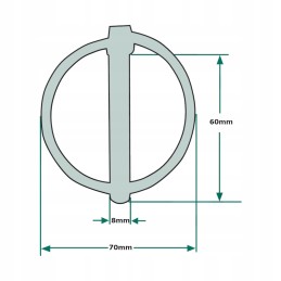 Agricultural cotter pin 8mm