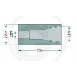 105 mm front loader tine bushing
