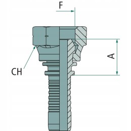 Plug-in hydraulic fitting m22x1 5 x 3 8 inch