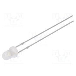 1 pcs x OPTOSUPPLY - OSW5DK3132A-12V - LED, 3mm, white cold, 1120÷1560mcd, 30°, Front: convex, 12V