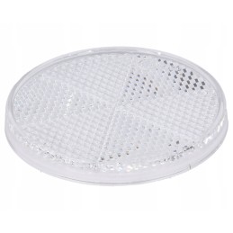 Round white reflector, glued, 60mm
