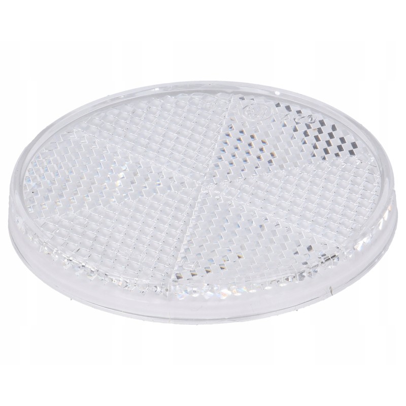 Round white reflector, glued, 60mm