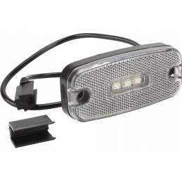 Rectangular white LED marker lamp, screw-on