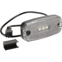 Rectangular white LED marker lamp, screw-on