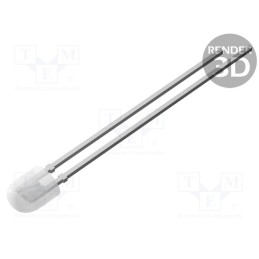 1 pcs x OPTOSUPPLY - OSM5DK43A1B - LED, oval, 3.9x3.1mm, white warm, 4200÷5800mcd, 100/40°, 2.7÷3.4V