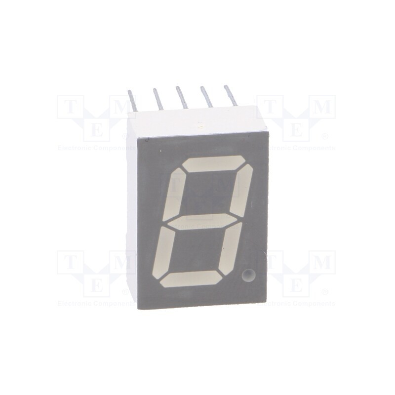 1 pcs x LUCKYLIGHT - KW1-521COA - Display: LED, 7-segment, 13.2mm, 0.52', No.char: 1, red, 0.8÷3mcd