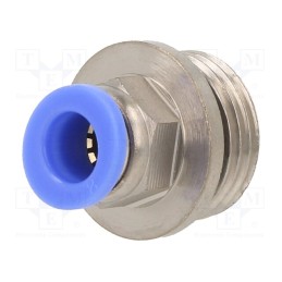 1 pcs x AIGNEP-58000 6-M10X1 - Push-in fitting, straight, 0÷30bar, nickel plated brass